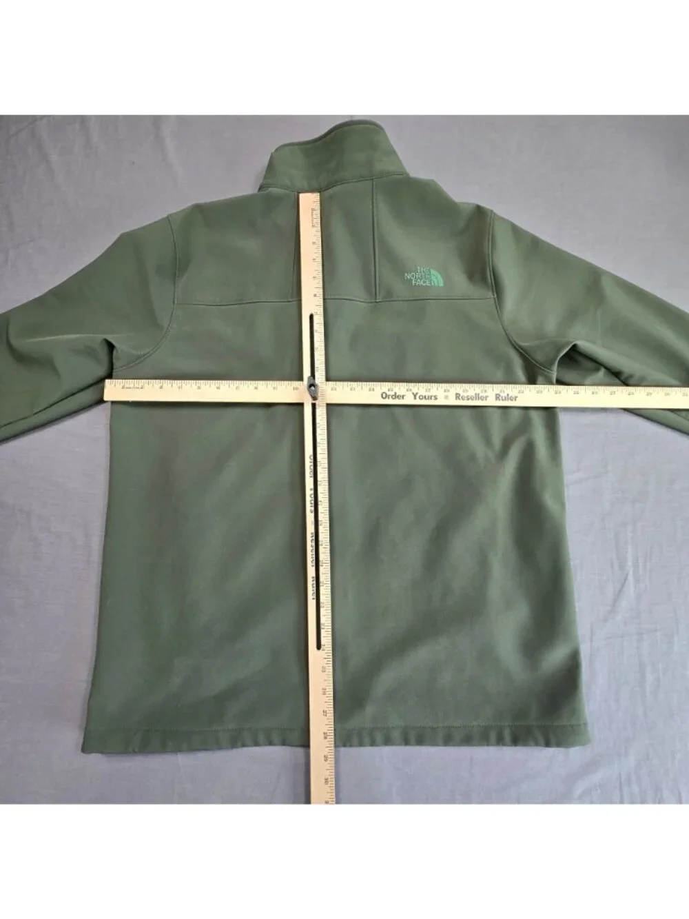 The North Face Mens XL Full Zip Windwall Jacket Army Green Twin Lakes Golf